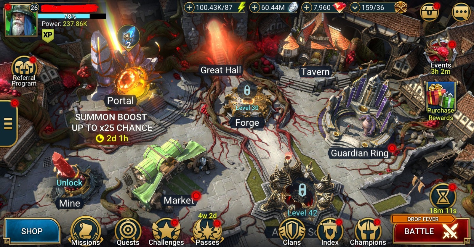 Raid Shadow Legends | Starter acc with Vulkanos : 100k energy/ 28 Legendary hero