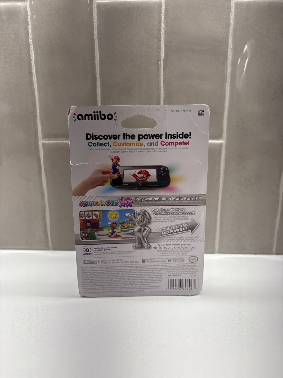 RARE Nintendo Super Mario Series Mario Silver Edition Amiibo Figure Wii U Switch