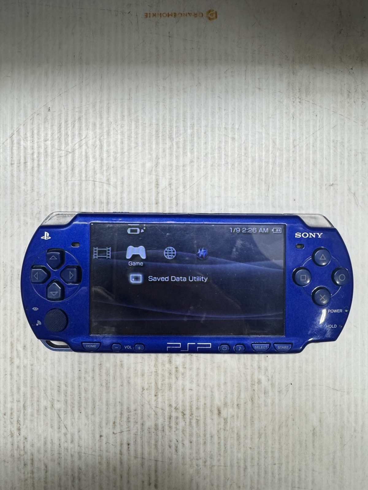 Sony PSP 2001 Handheld System Metallic Blue Tested Works