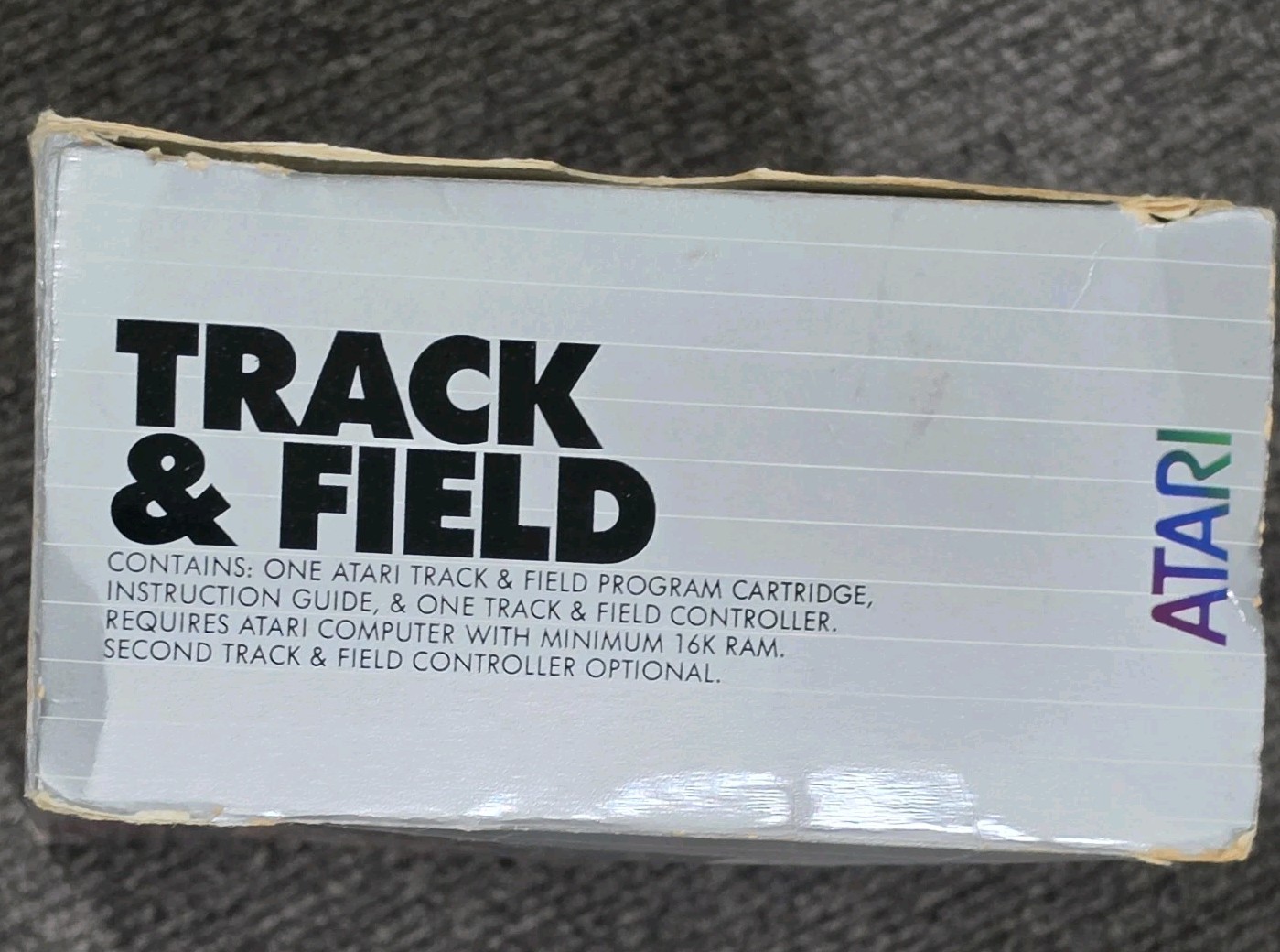 Track & Field Complete In Box With Controller Atari 400 800 1200XL TESTED 8 Bit