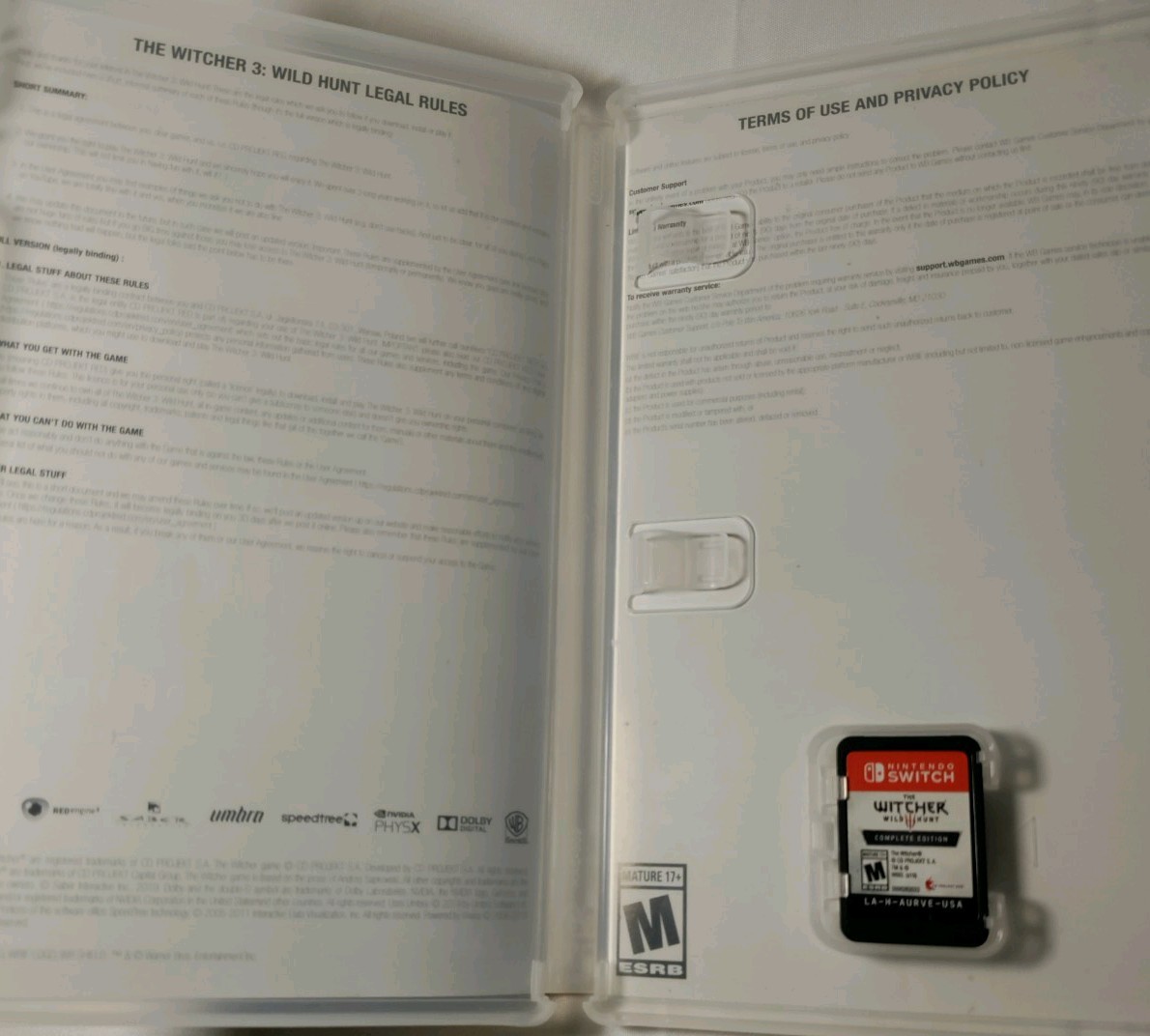 Witcher 3 Wild Hunt Complete Edition Nintendo Switch 2019 Game