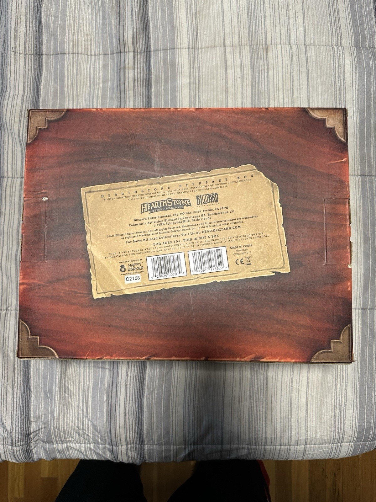 Blizzard Hearthstone Keepsake Box Collectible Storage Box Video Game Series