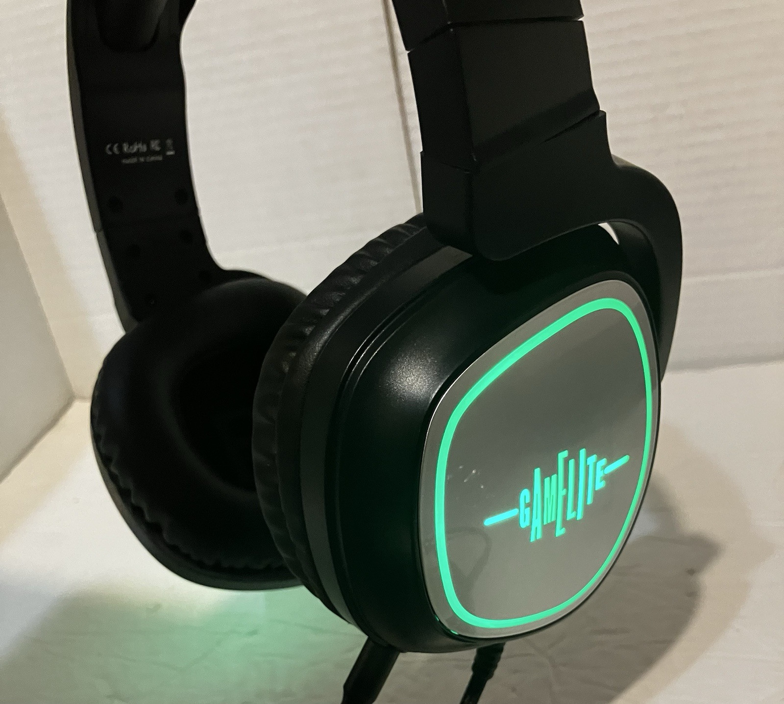 Gaming Headphones Wired USB ‎3.5mm Jack Over-Ear Stereo w/ Mic Boom Green Unused