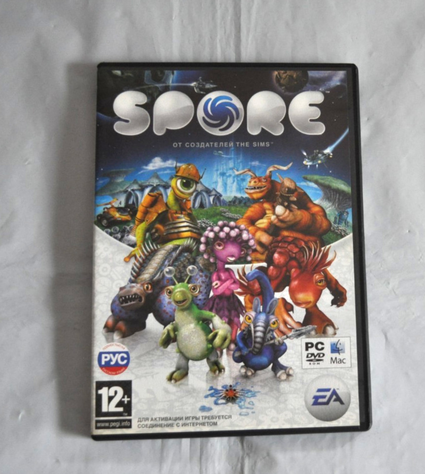 Russian Edition License Spore Galactic Windows/Mac 2008 PC DVD-ROM Computer Game