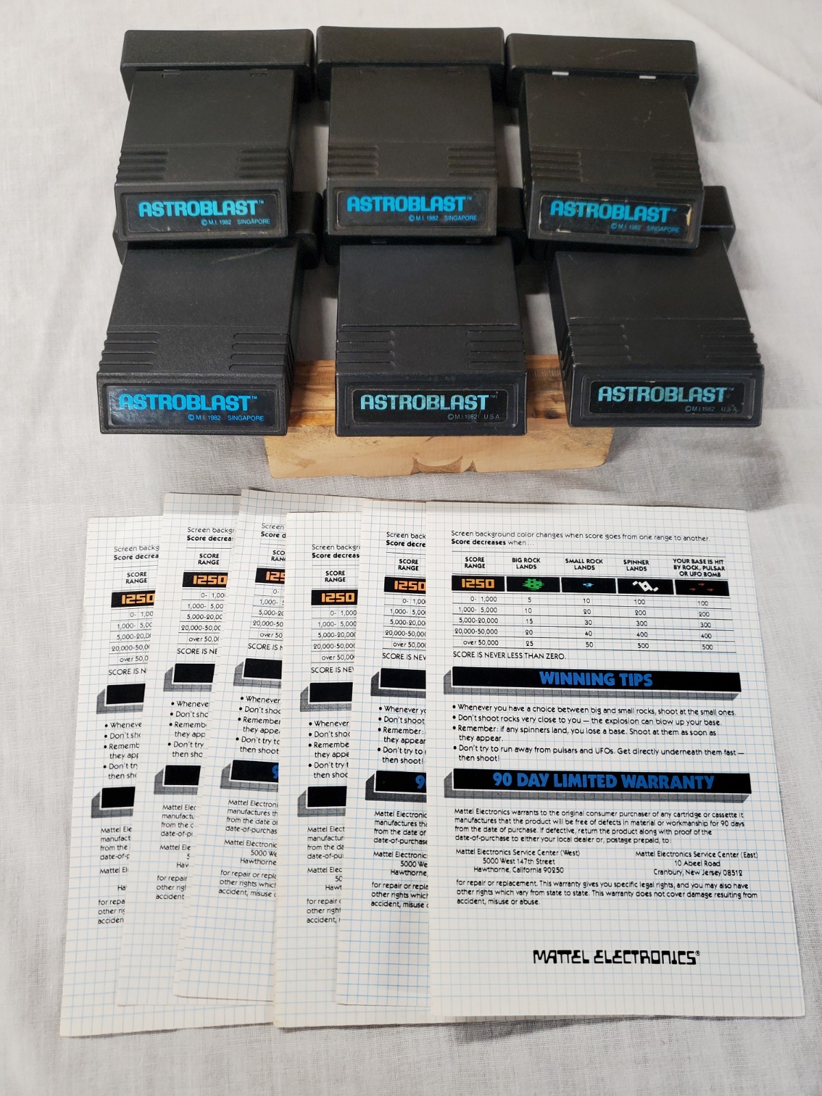 Astroblast – Mattel Inc (Atari 2600, 1982) Cart And Manual Tested