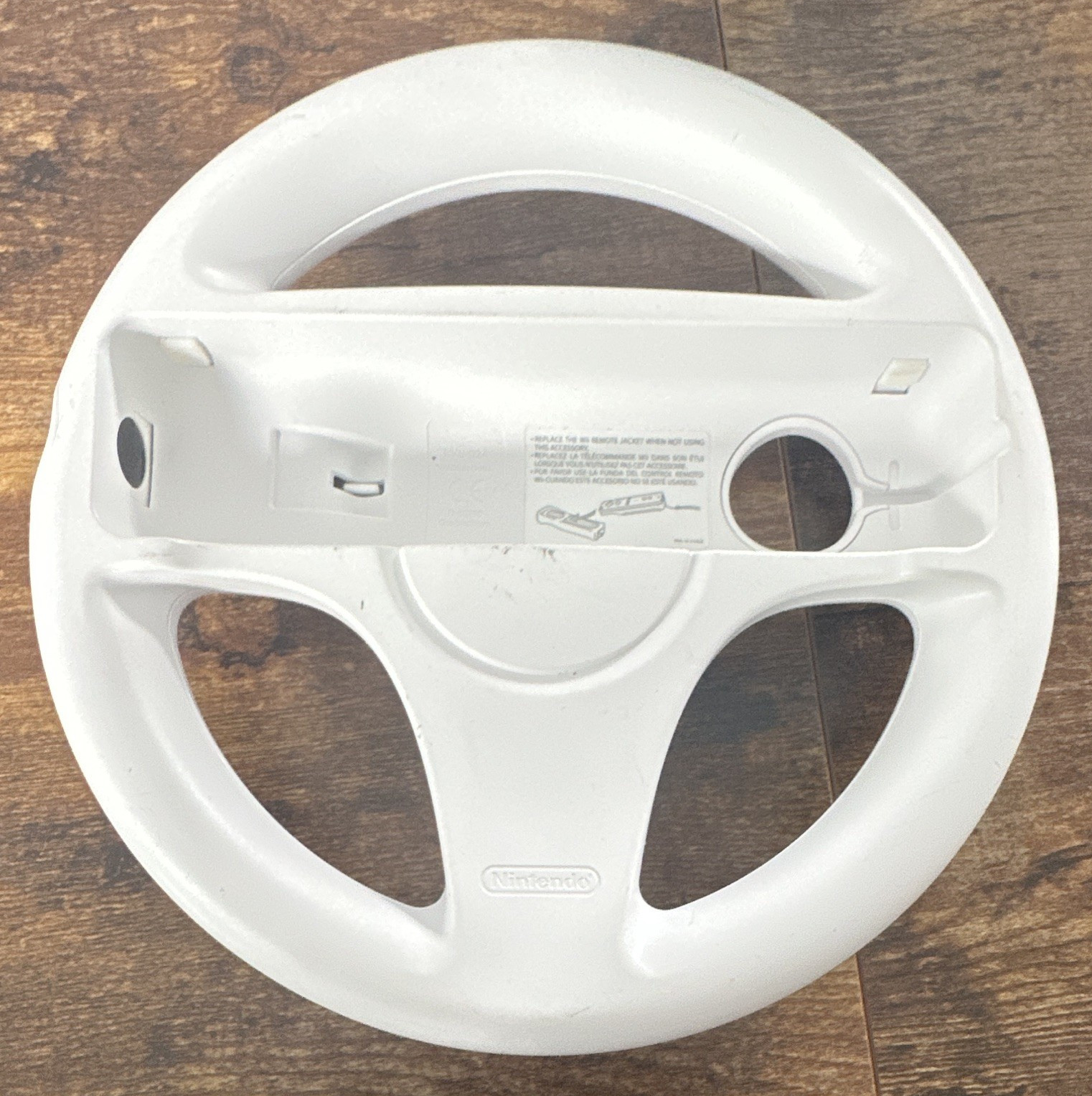 Nintendo Wii Wheel RVL-024 Steering Wheel Attachment for Wii Remote White/Blue