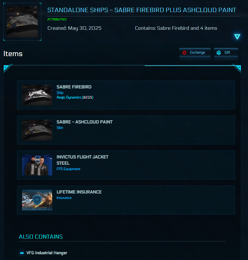 Star Citizen Ships – Sabre Firebird plus Ashcloud Paint – Original Concept LTI