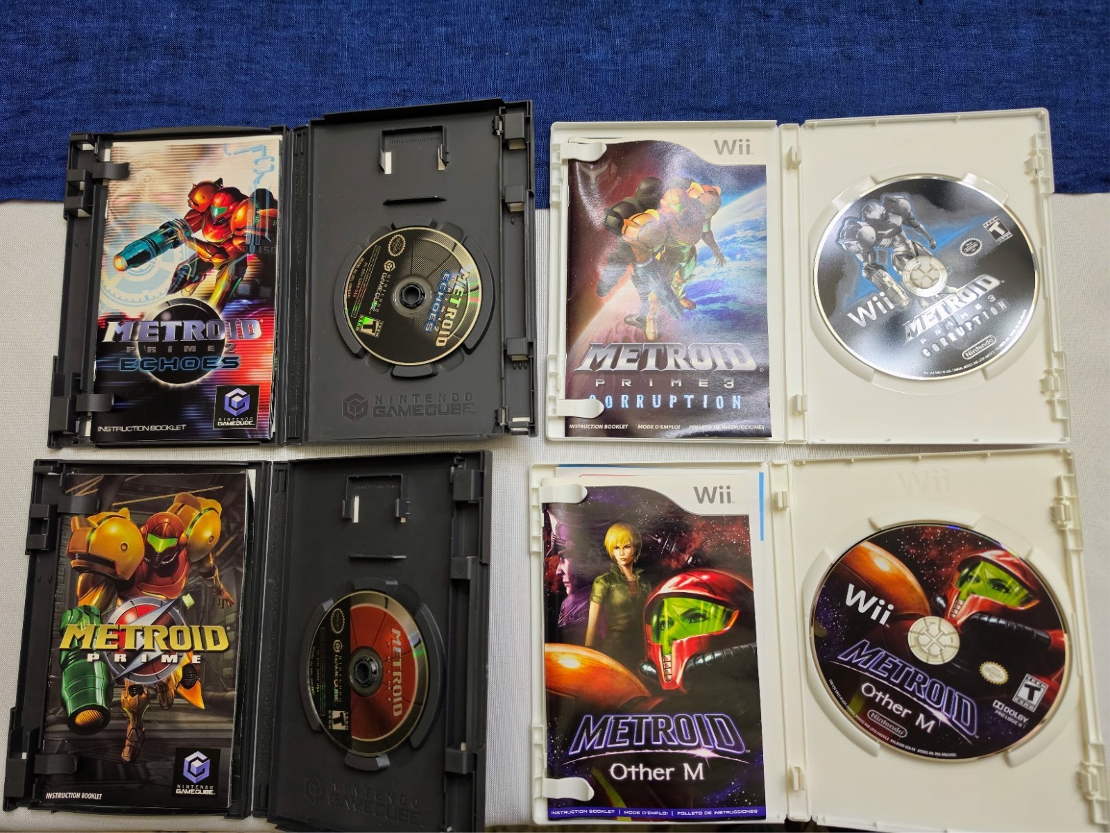Nintendo Metroid Game Lot Wii GameCube 3DS Prime Trilogy Samus Returns CIB