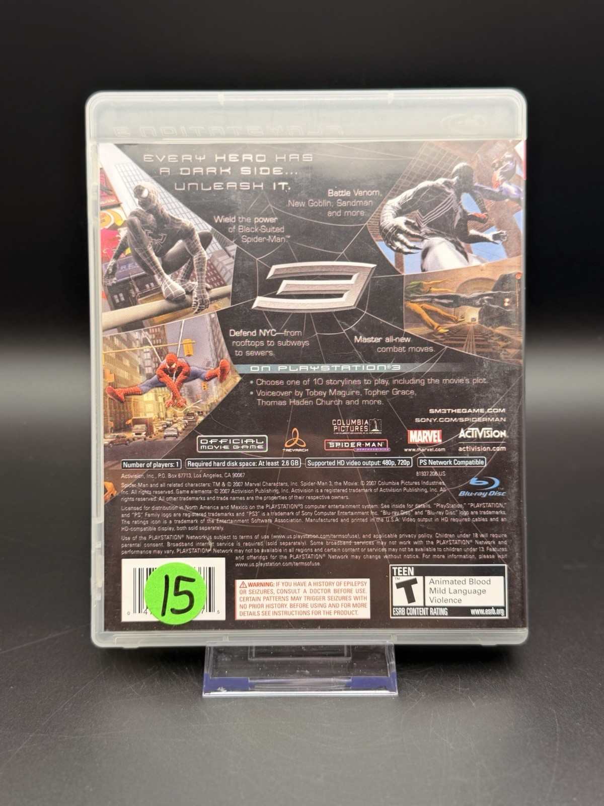 Spider-Man 3 (Sony PS3 PlayStation 3, 2007) Complete CIB – Tested