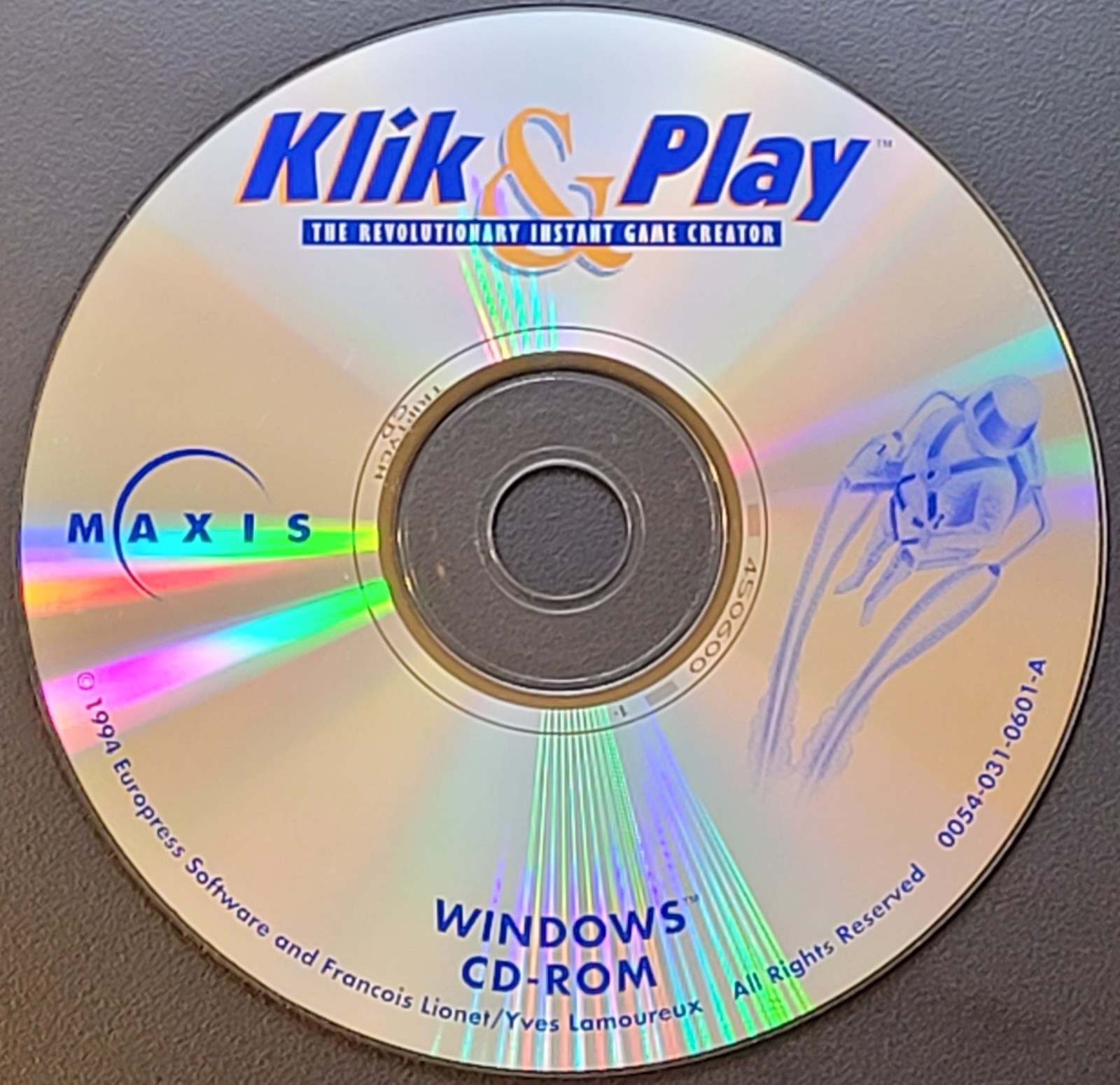 Klik & Play Windows Game Creator PC 1994 Maxis Disc Only