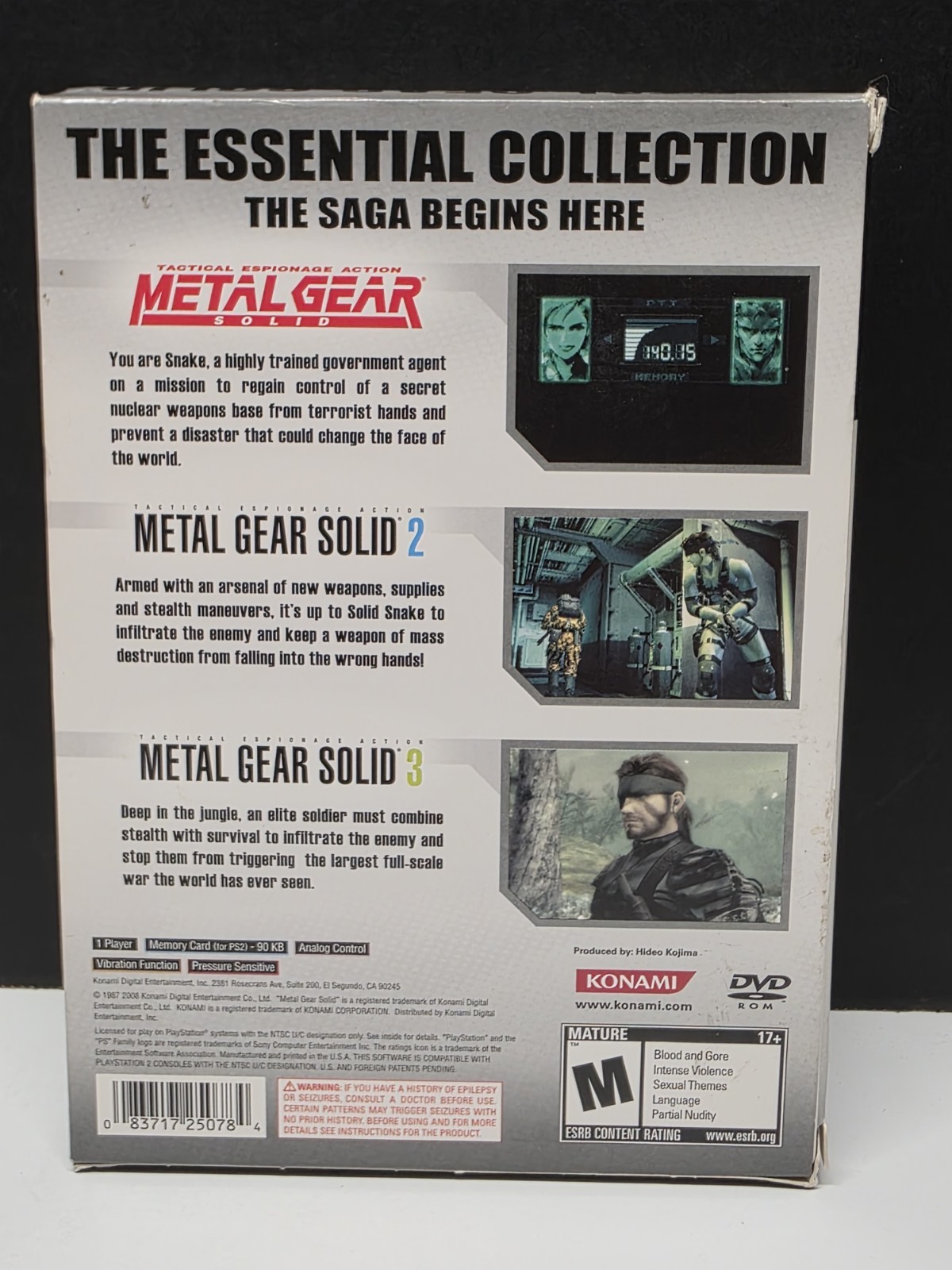 SONY PlayStation 2 PS2 Metal Gear Solid: The Essential Collection COMPLETE Mint