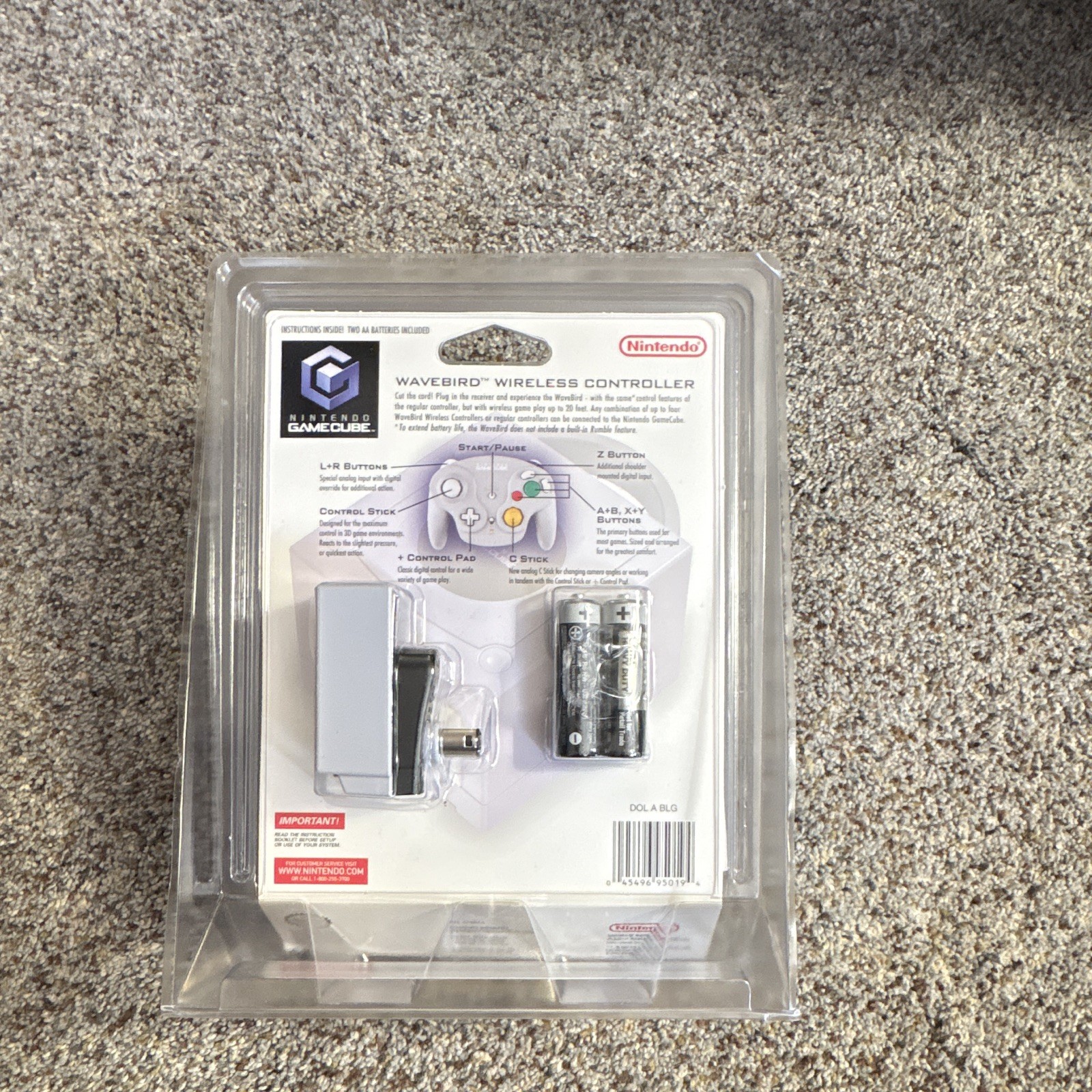 Nintendo WaveBird Wireless Controller w/ Receiver Silver FACTORY SEALED