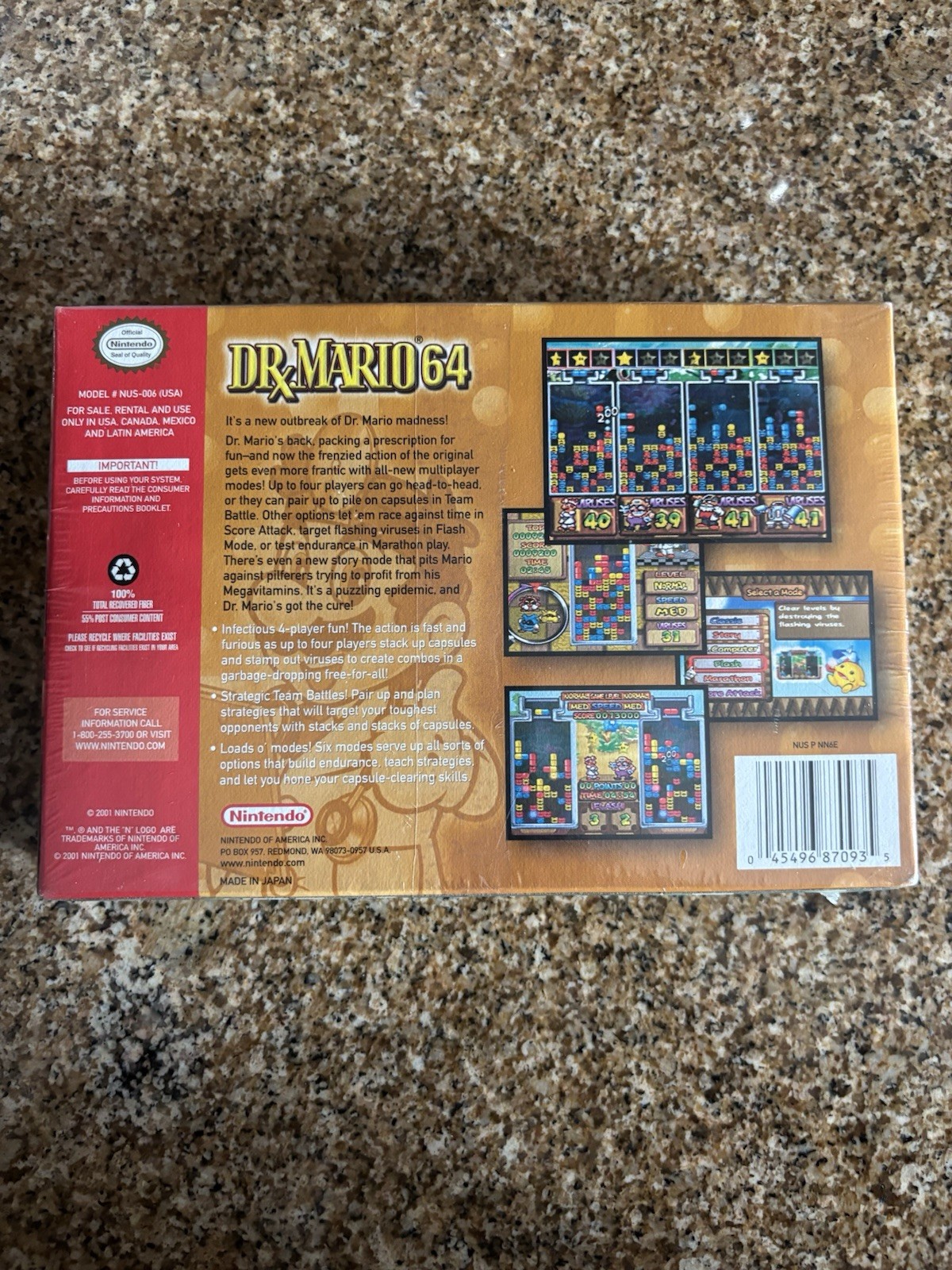 SEALED Dr Mario 64 / Great Condition: Ships Fast / N64/ 1st Print