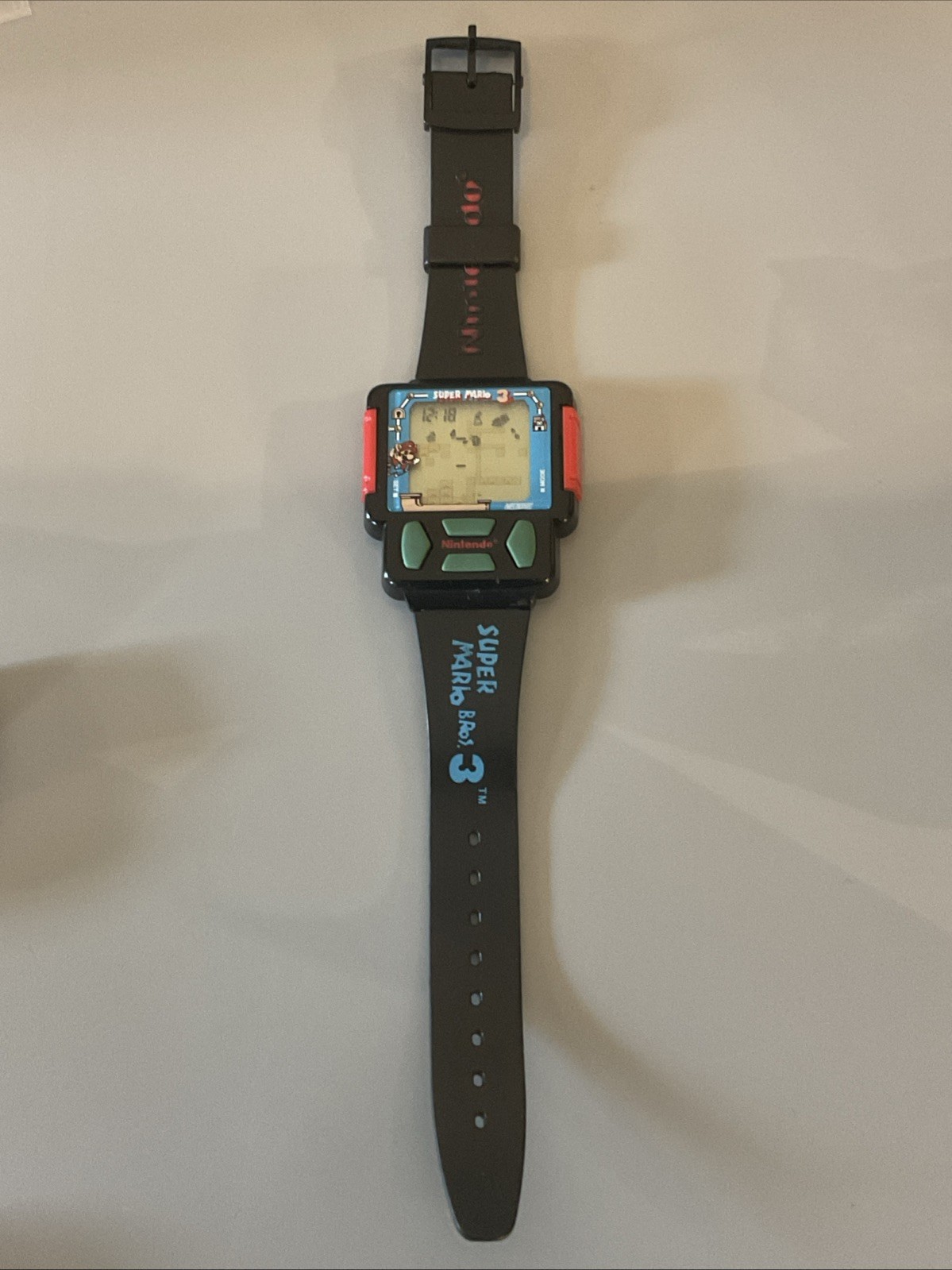 Works! Vintage Super Mario Bros. 3 Nintendo NES Nelsonic Game Wristwatch 1990