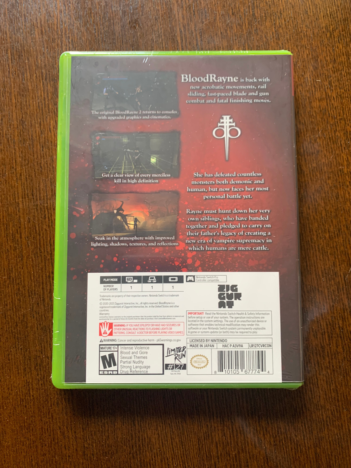 BloodRayne 1 + 2 Switch Limited Run #126 + #127 Revamped Classic Edition New
