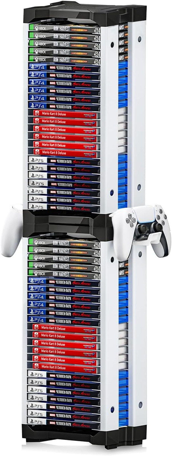 Video Game Storage Tower for PS5/ PS4/ PS3/ PS2/ Psp/Xbox One/Xbox 360 A