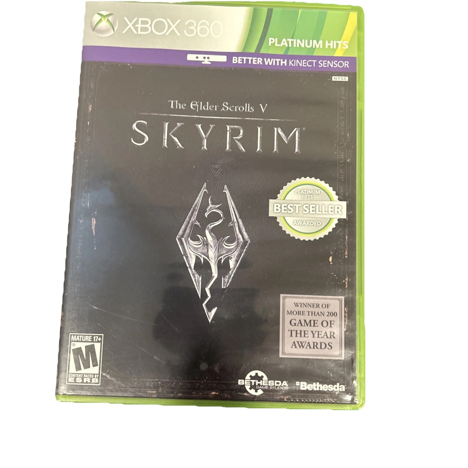 The Elder Scrolls V: Skyrim Xbox 360 2011 Better with Kinect (No Map)