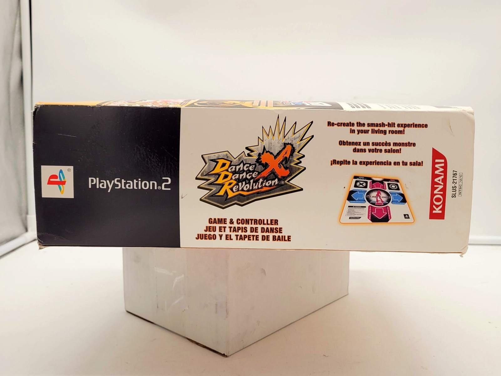 Dance Dance Revolution X PS2 CIB Dance Pad Controller + Box COMPLETE Konami
