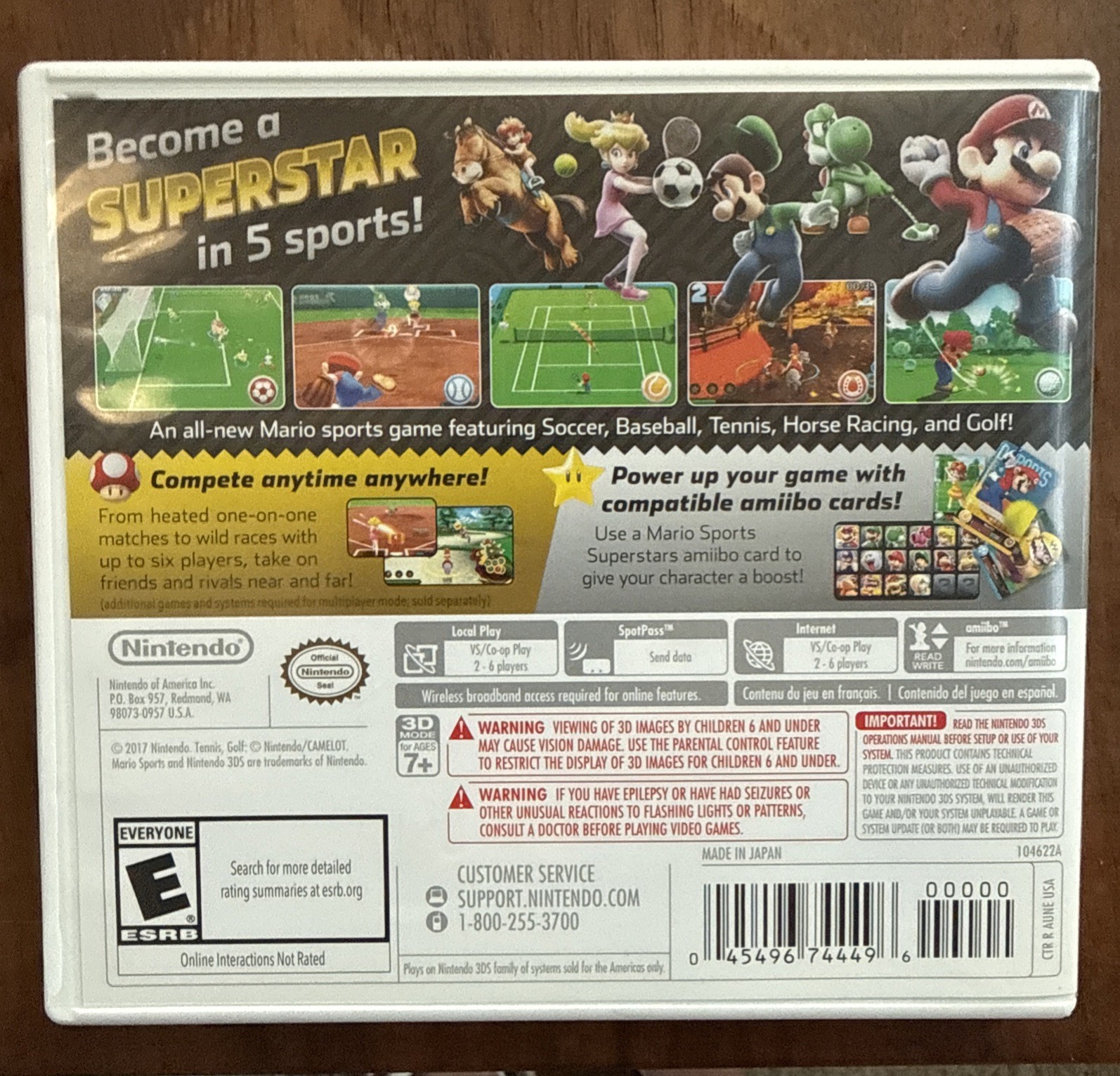 Mario Sports Superstars – (Nintendo 3DS) ORIGINAL CASE & MANUAL ONLY – NO GAME