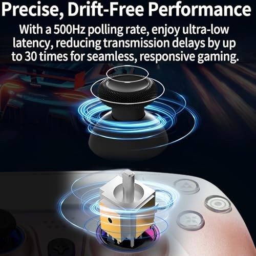 Wired PS5 Controller with Turbo, Hall-Effect Triggers, Dual Vibration, 10ft Cabl