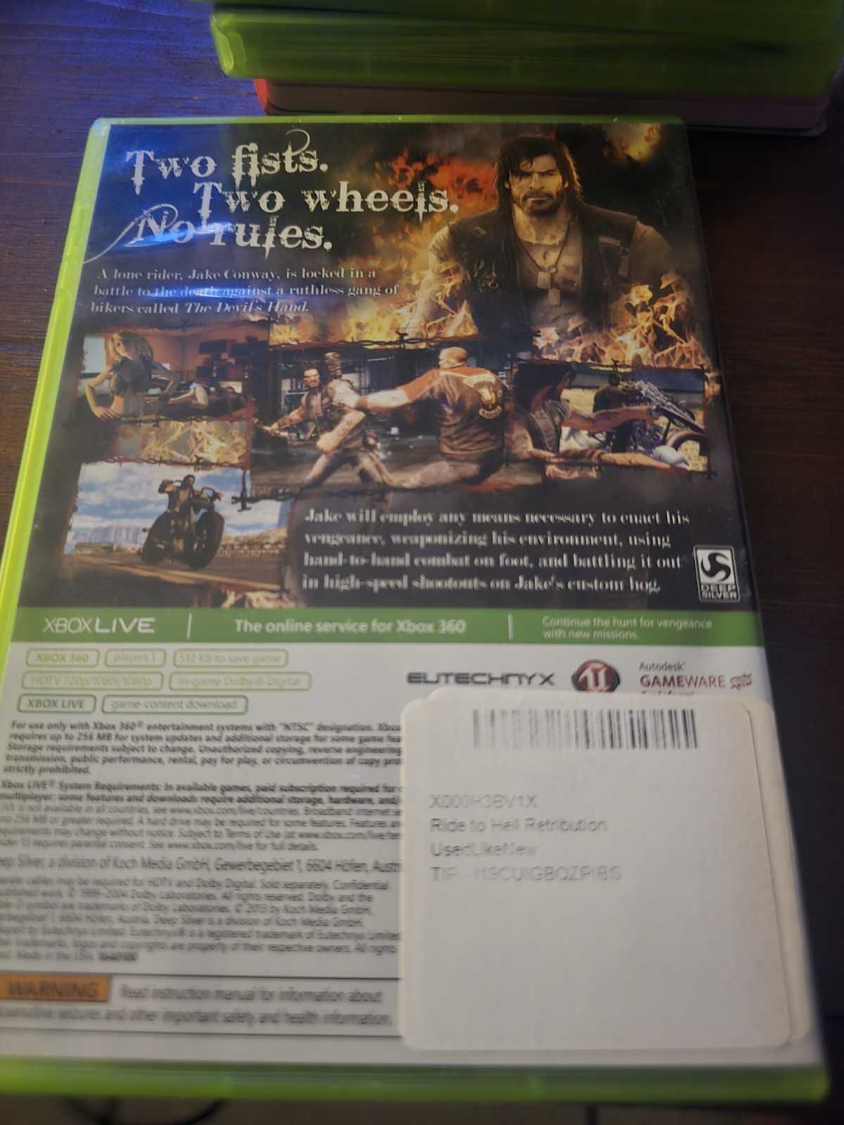 Ride to Hell: Retribution (Xbox 360) M Rated NTSC-U/C Deep Silver