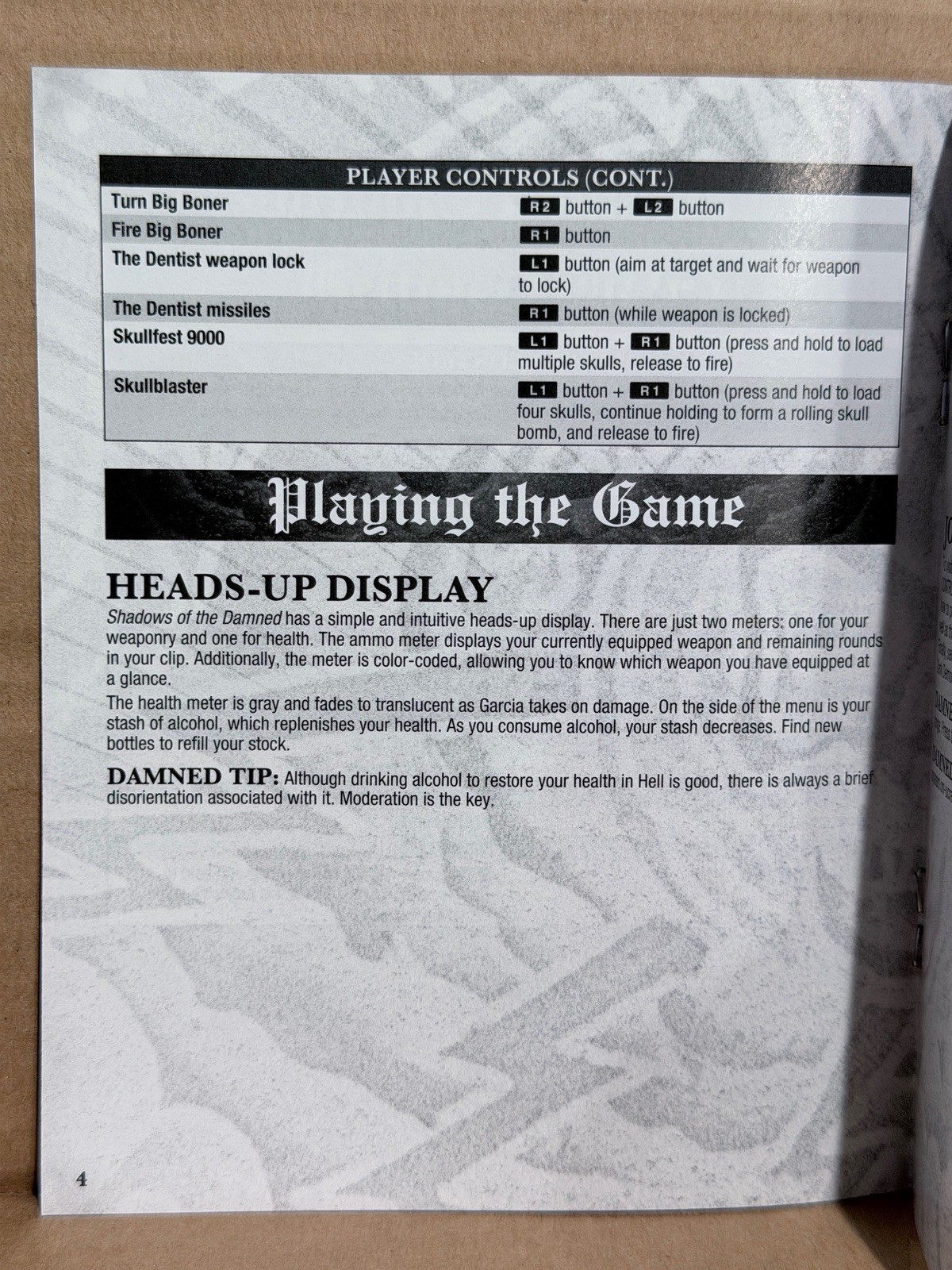 Shadows Of The Damned Sony PlayStation 3 Game Manual Booklet Only No Game
