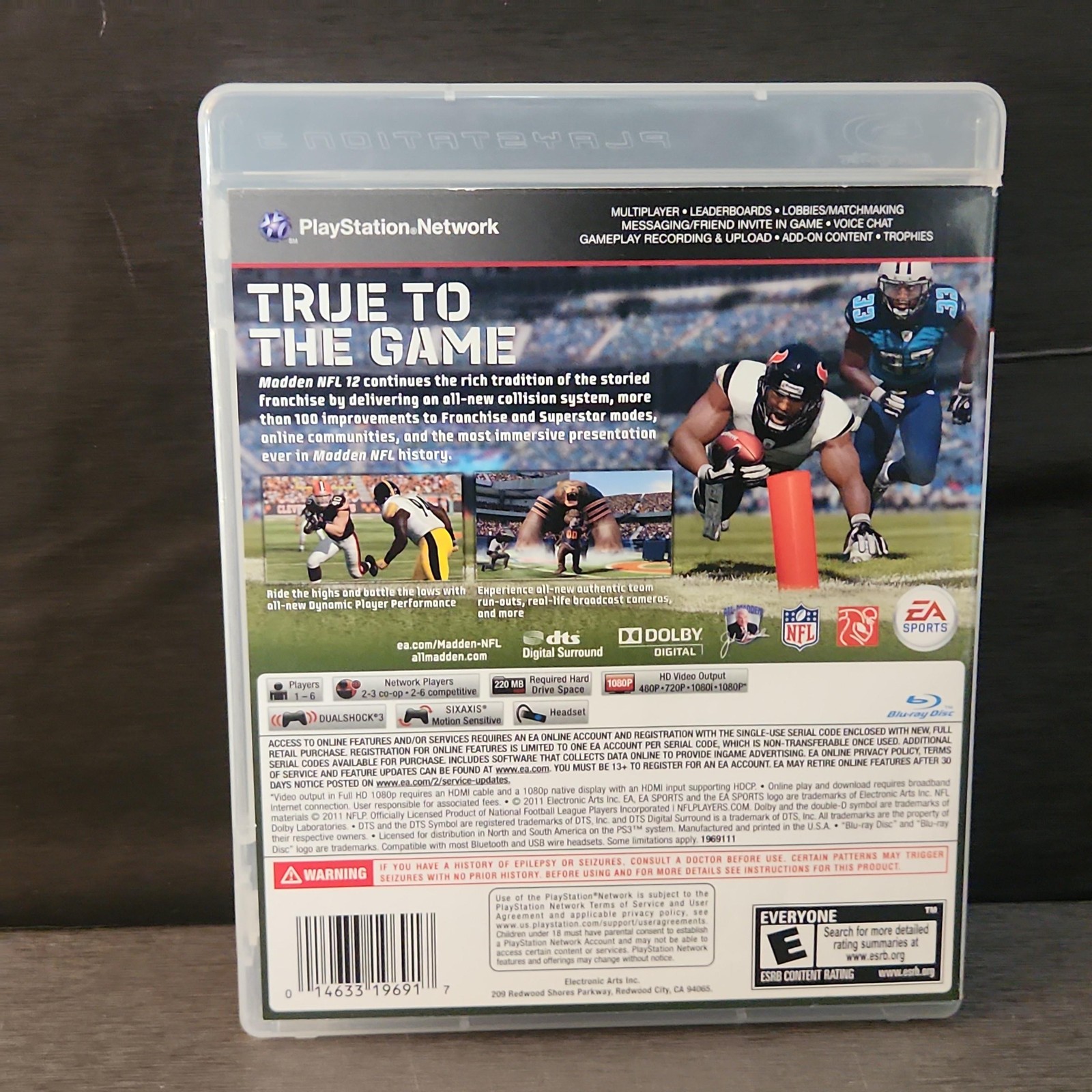 Madden NFL 12 Hall Of Fame Edition PS3 Game CIB Faulk Card