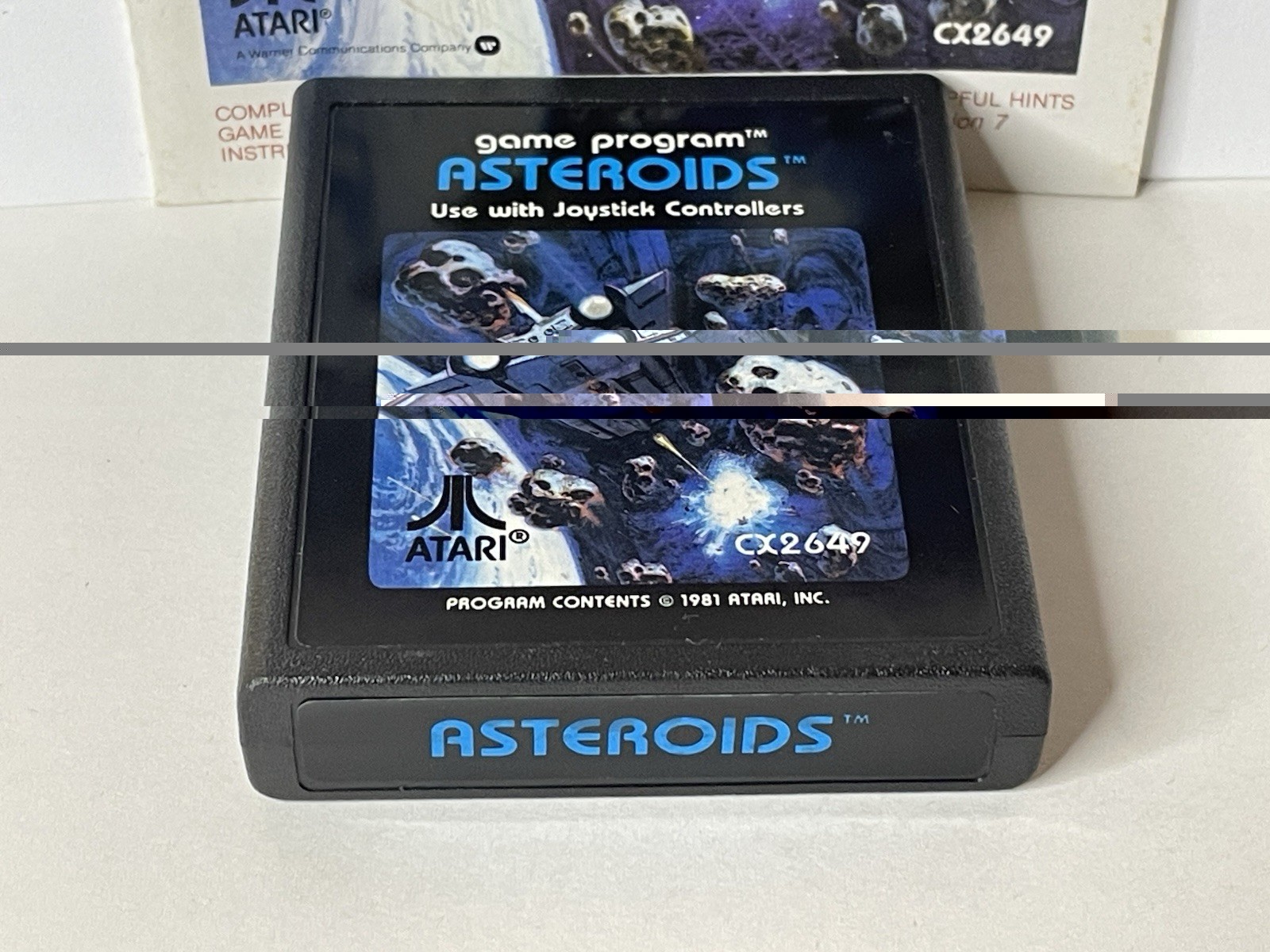 Asteroids (Atari 2600, 1981) Authentic Cartridge & Manual Cleaned Tested