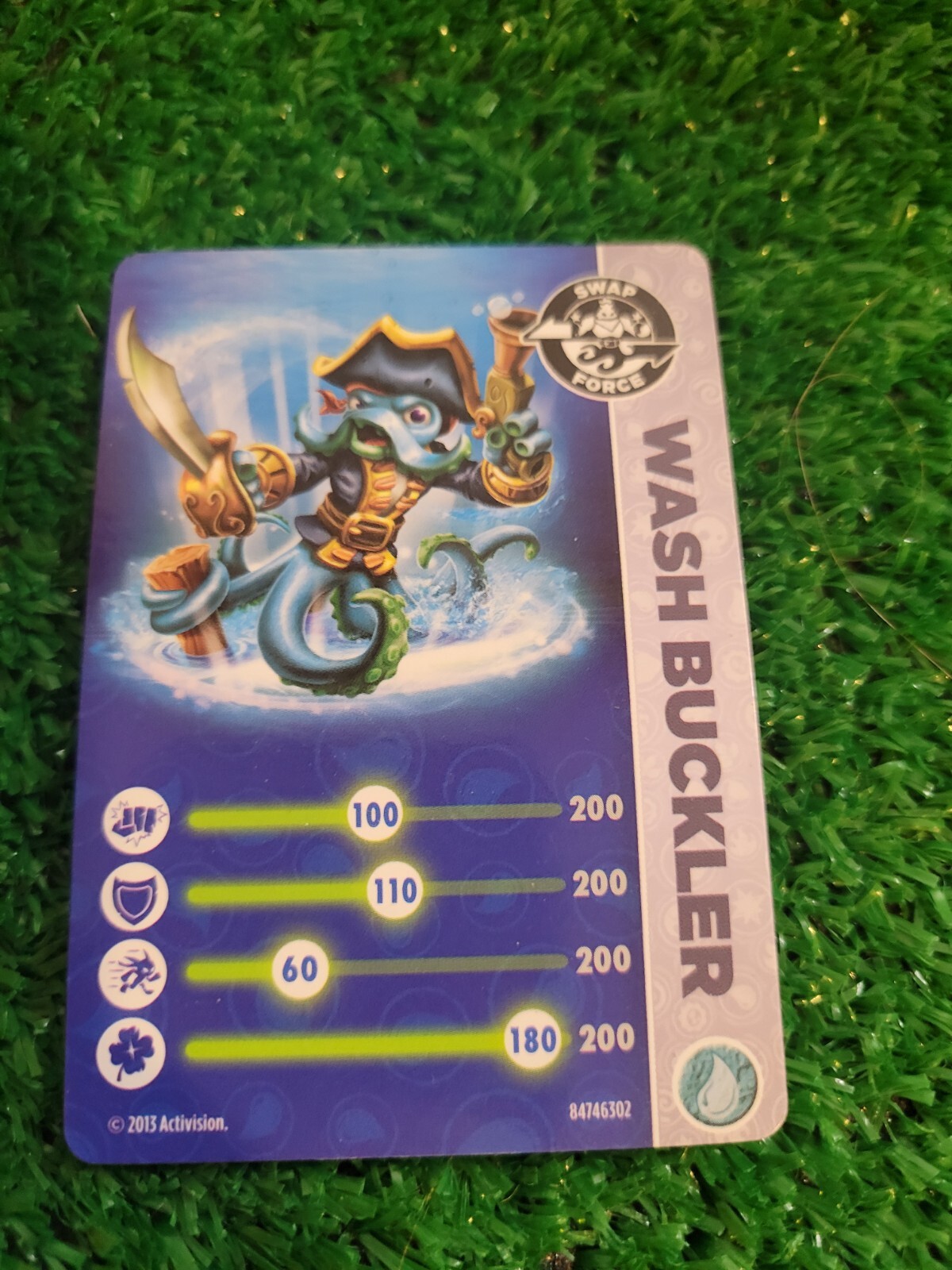 Skylanders WASH BUCKLER figure only Swap Force Water