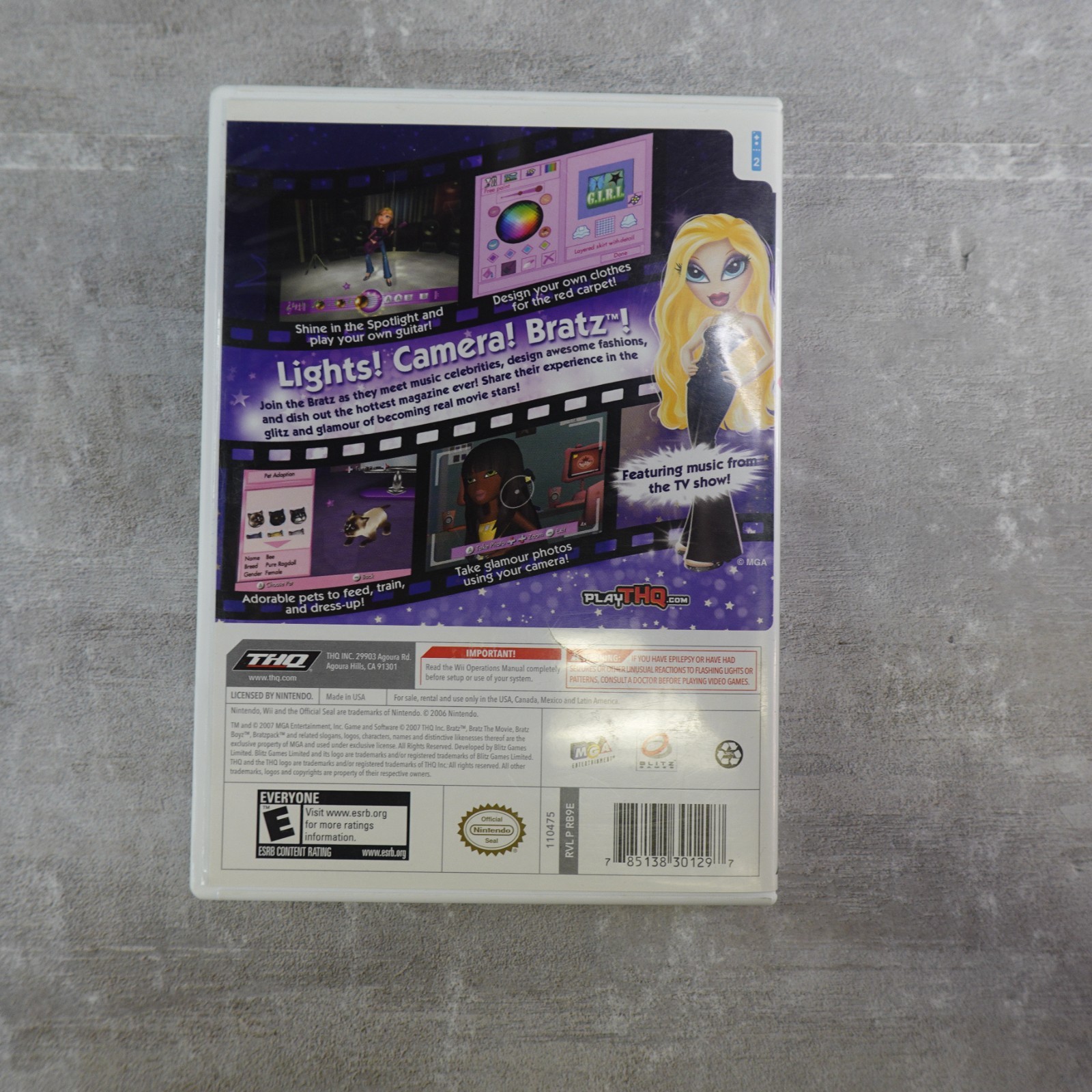 Bratz The Movie Wii CIB Nintendo Complete Manual Bonus DVD Blitz Games Fashion