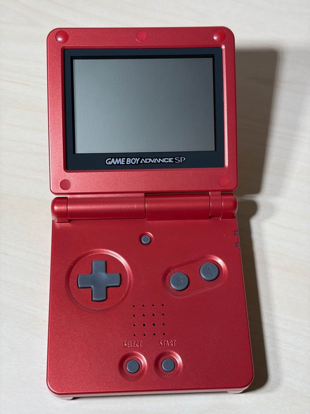 Nintendo GameBoy Advance GBA SP Flame Red Handheld Console Open Box