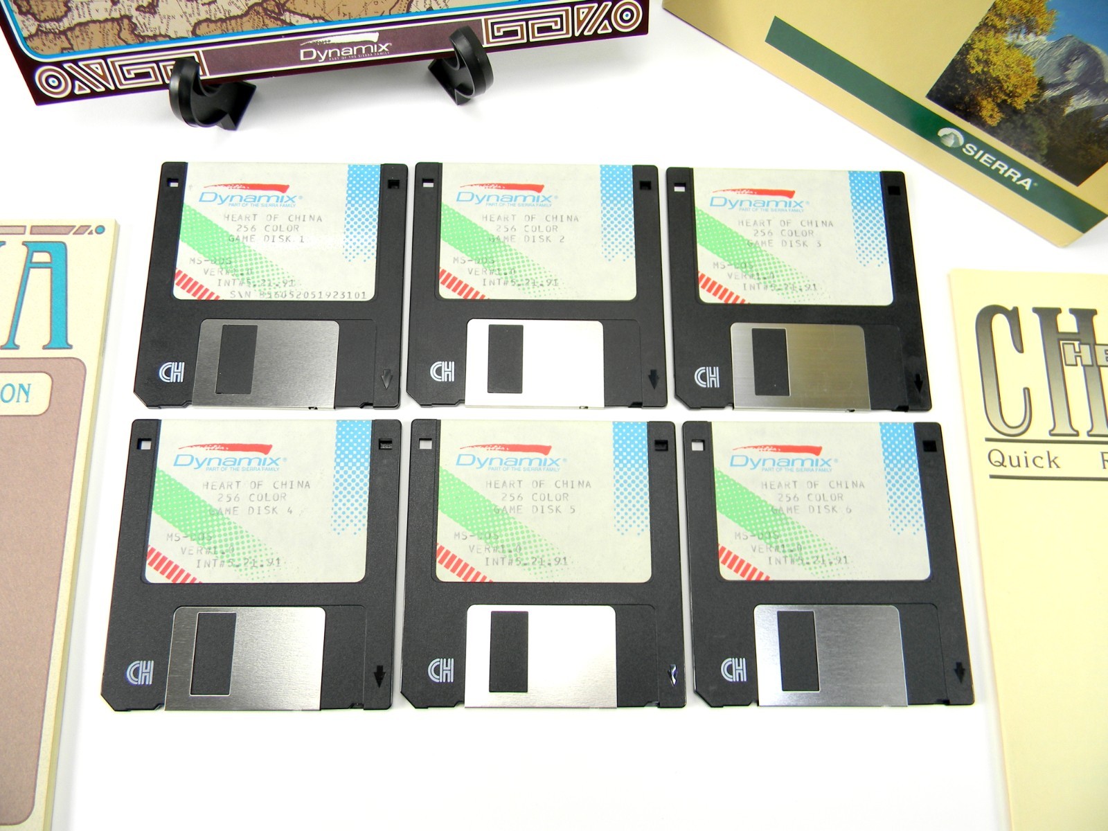 Heart of China Sierra Dynamix PC Game Box, Inserts, 3.5″ Disks MS-DOS 1991 WORKS