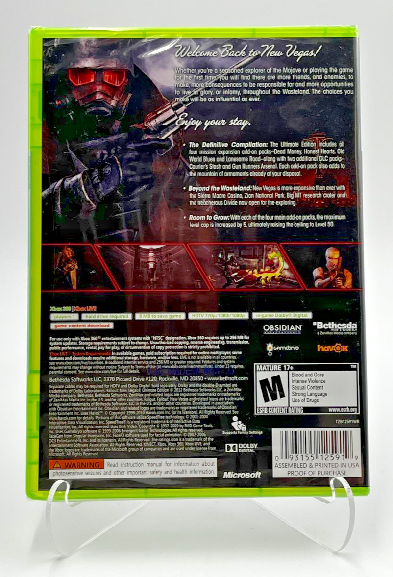 Fallout New Vegas Ultimate Edition (Microsoft Xbox 360, 2012) Factory Sealed