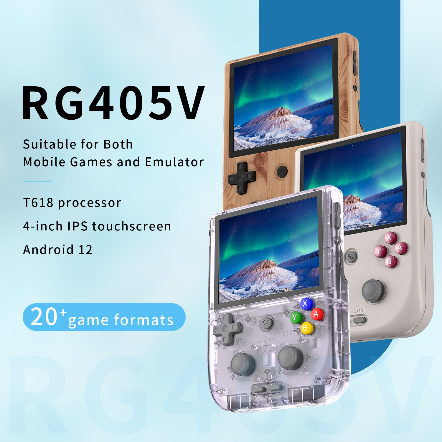 ANBERNIC RG405V Retro Game Console Android 12 WI-FI Console 4″ Display 5500mAh