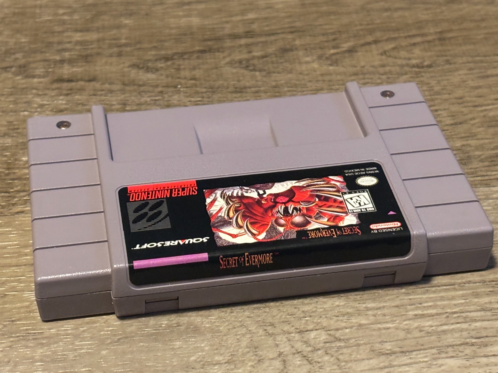 Secret of Evermore Super Nintendo Snes Cleaned Tested Authentic Excellent Shape