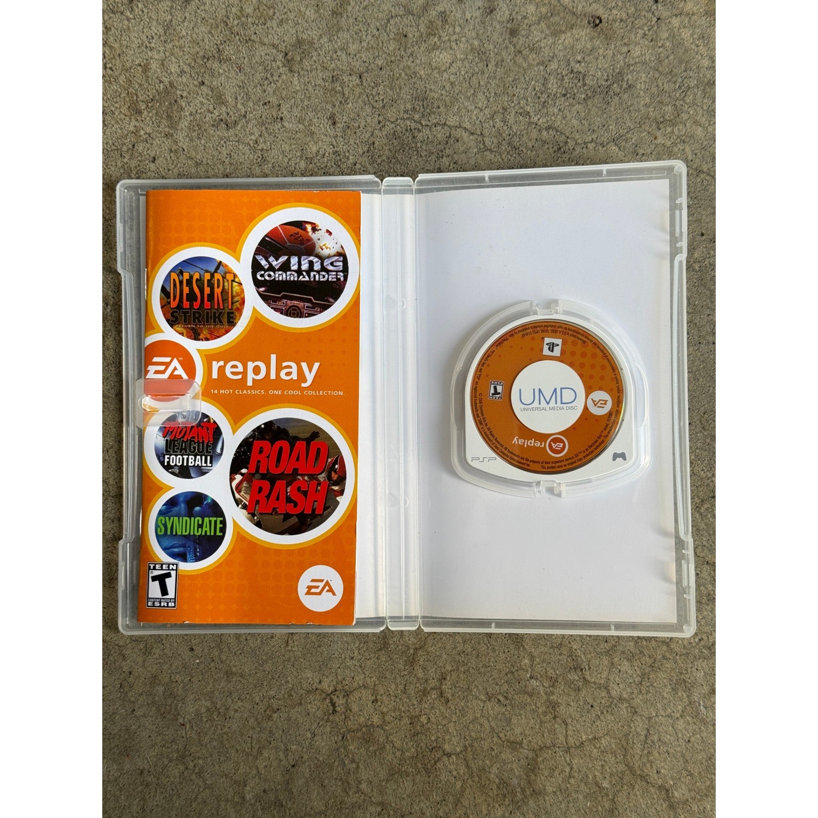 EA Replay Sony PSP 14 Classic Games Road Rash Desert Strike Syndicate Collection