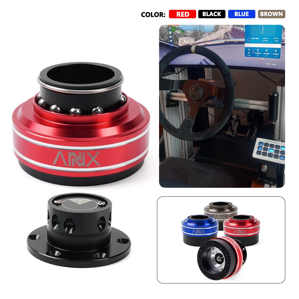 70mm Black Steering Wheel Quick Release + Wheel Base For Moza/Simagic SIM Racing