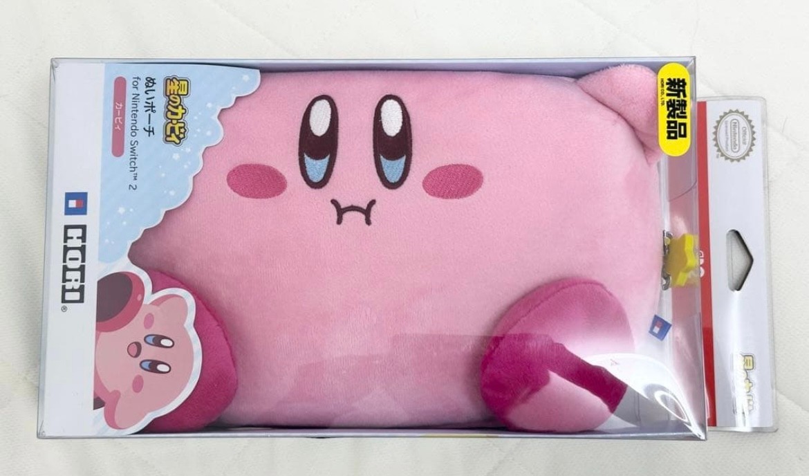 Kirby Plush Pouch for Nintendo Switch 2 OLED HORI Japan Limited NSX-121 New rare