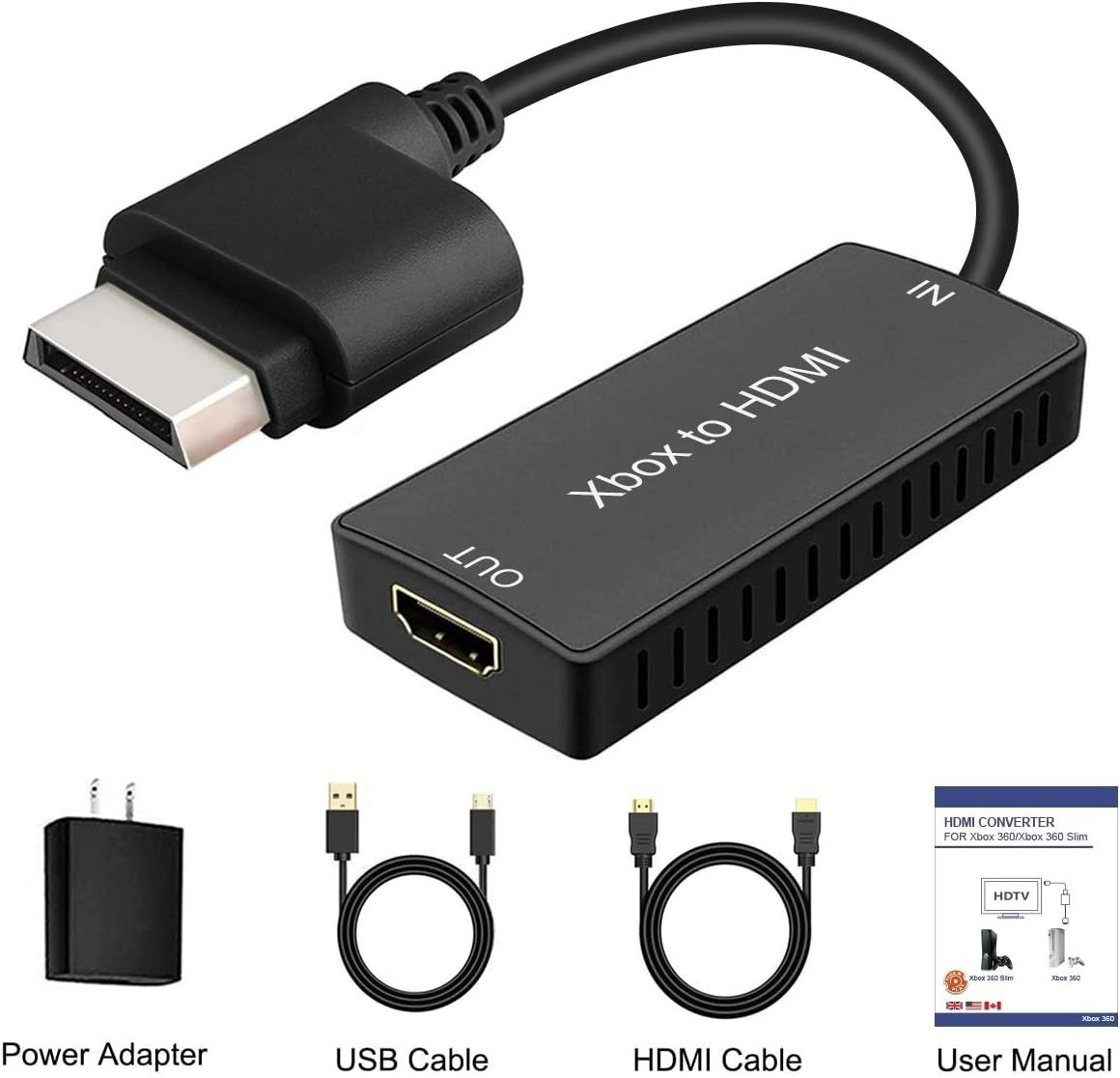 Xbox 360 to HDMI Converter Adapter Cable 720P 1080P HD for Xbox 360 Slim