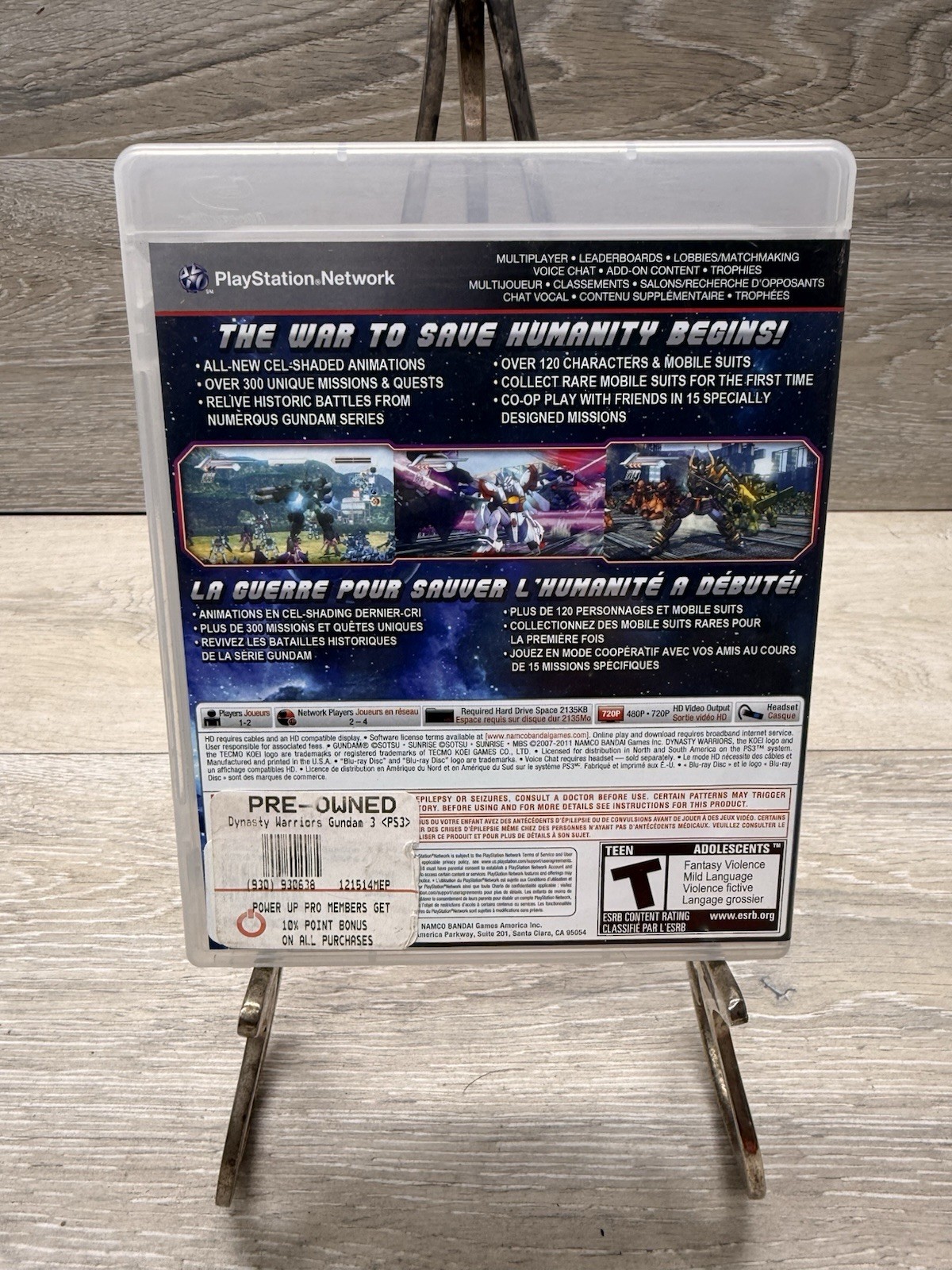 Dynasty Warriors: Gundam 3 Sony PlayStation 3 (PS3) Complete with Manual