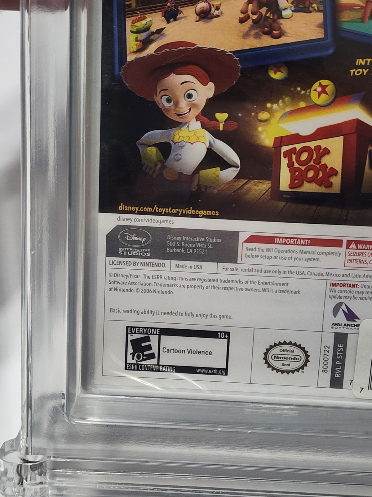 Toy Story 3 Nintendo Wii New Sealed $5 Disney Gift Card Variant Psa Wata 9.4 A+