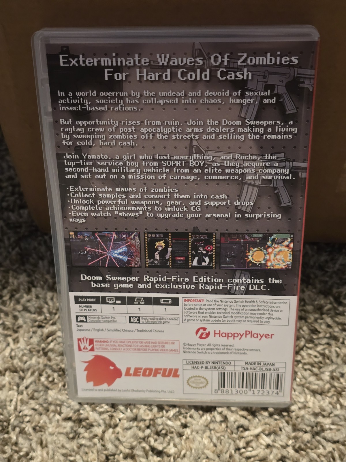 Doom Sweeper: Rapid Fire Edition Asian Import (Nintendo Switch) RARE TESTED