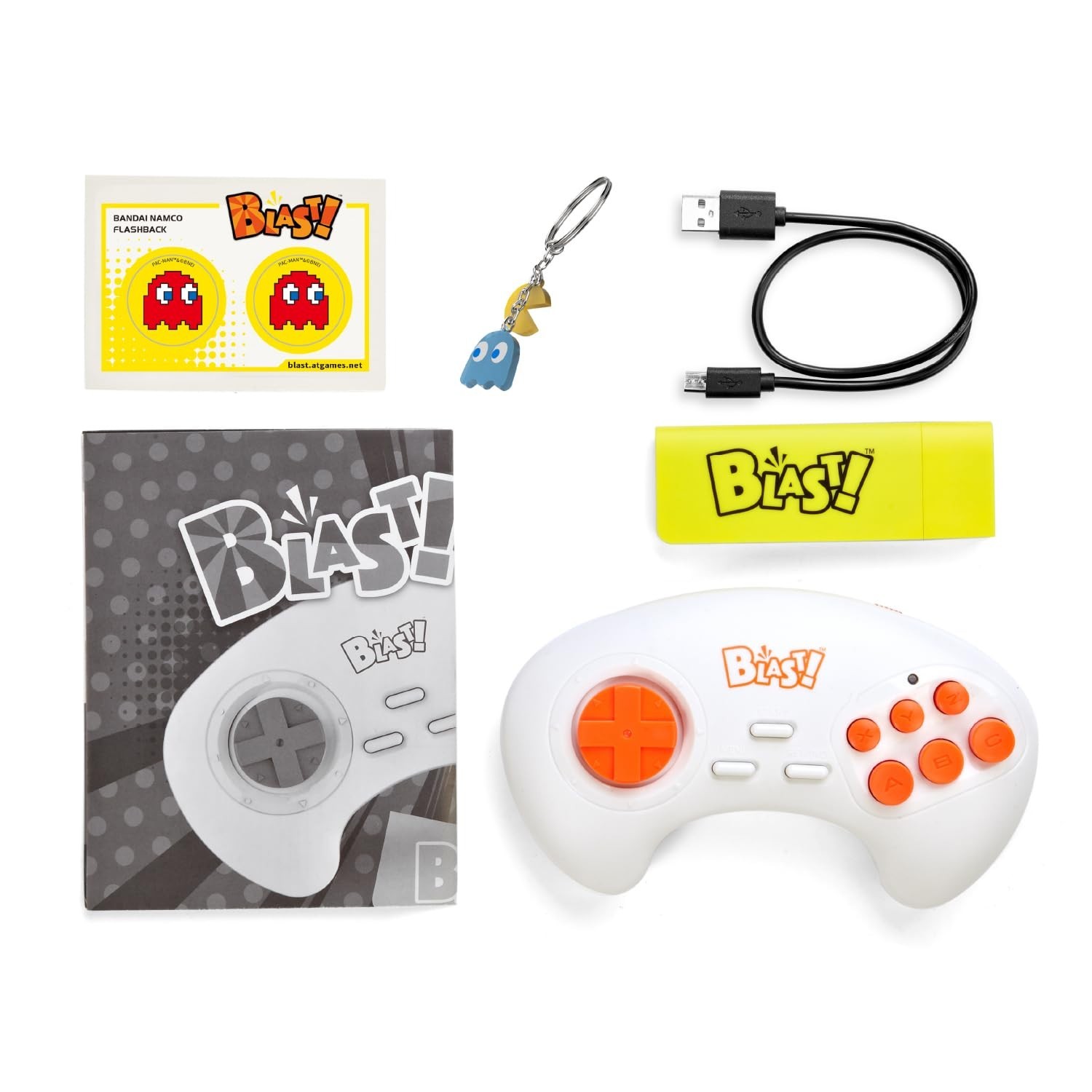 Bandai Namco Flashback Blast! Retro Console with 8 Classic Games & Remote