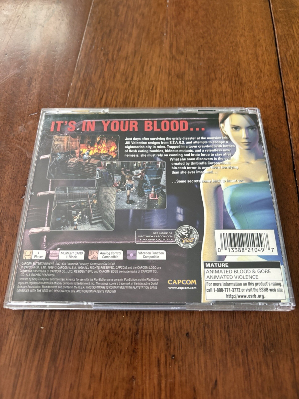 Resident Evil 3: Nemesis (PlayStation 1, 1999)