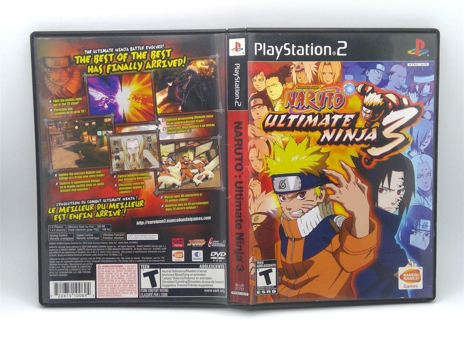 Naruto: Ultimate Ninja 3 (PlayStation 2, 2008) Clean Tested Working – Free Ship