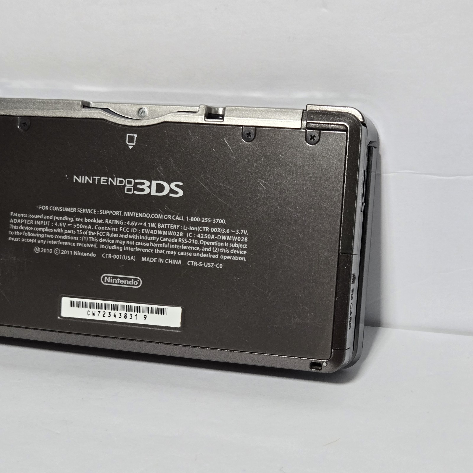 3DS Original US Console – Cosmos Black – Tested Working W/charger CTR 001