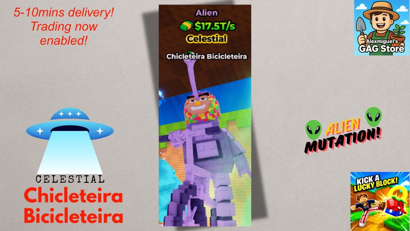 KICK A LUCKY BLOCK🍀 | OP! BRAINROTS | ⚡CHEAP & FAST DELIVERY!⚡PRICE BELOW 3.99$