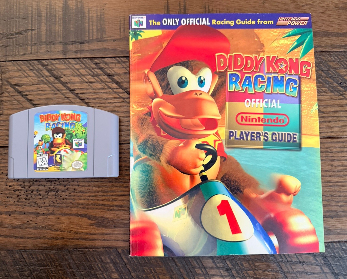 Diddy Kong Racing N64 + Official Nintendo Player’s Guide Bundle Authentic Clean