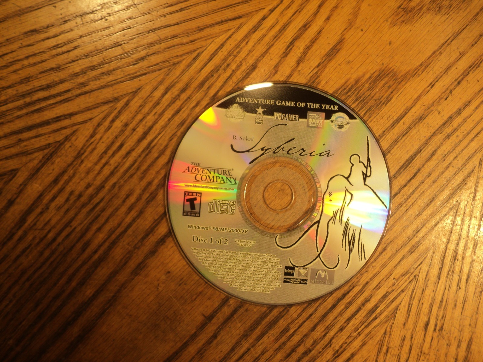 B Sokal Syberia (The Adventure Company, 2002) Case, Manual & Two Disc