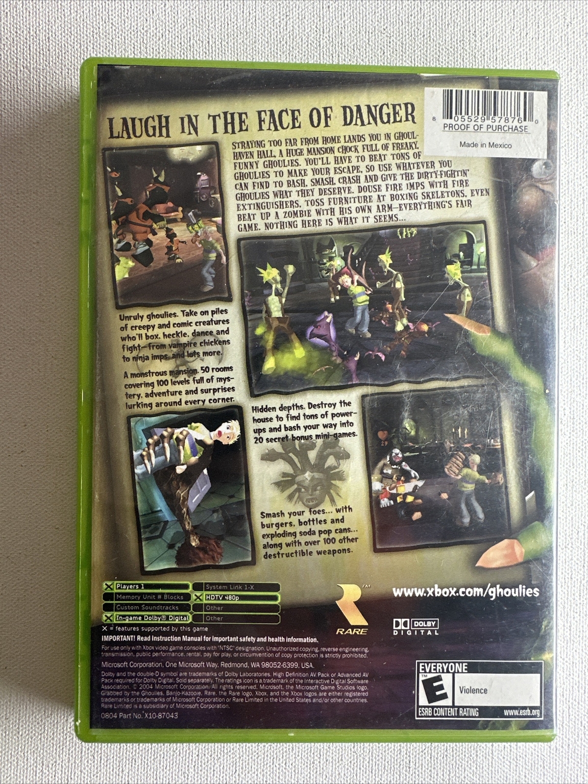 Grabbed by the Ghoulies (Microsoft Xbox, 2003) Manual Included CIB